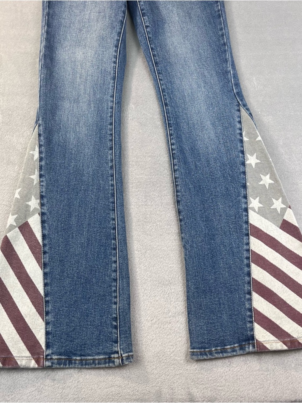 Judy Blue HW Americana Flare Jeans NWT $85 Size 7/25 High Rise USA Flag Denim - Picture 3 of 14